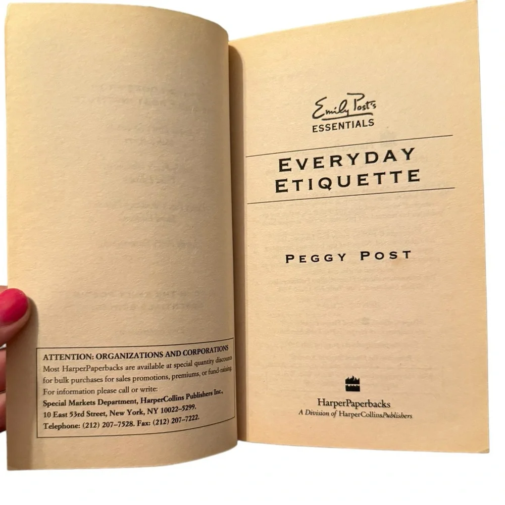 “Everyday Etiquette: Practical Advice For Social Situations…,” By Peggy Post.